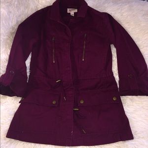 Cute burgundy wind jacket